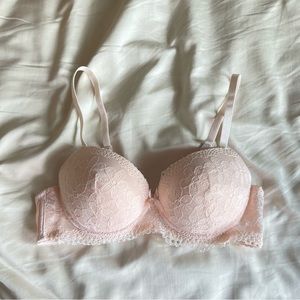 Baby Pink Lace Push Up Bra